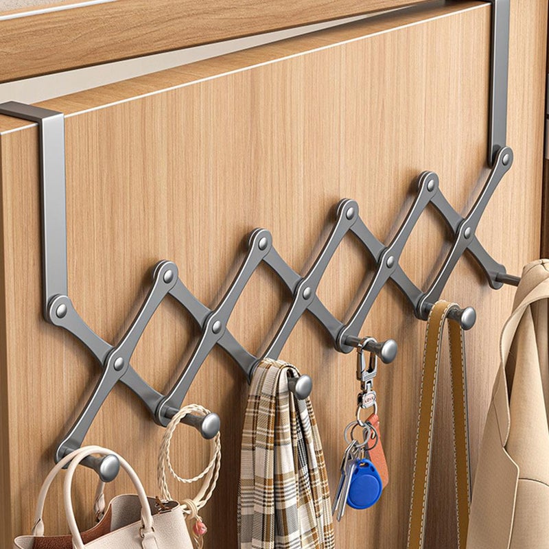 Over The Door Hanger,Over The Door Hooks for Hanging,Towel Racks for Bathroom Door with 4/5/6 Hooks Hanging Storage Shelves,Without Drilling Holes,for Bathroom Bedroom Kitchen - Image 1